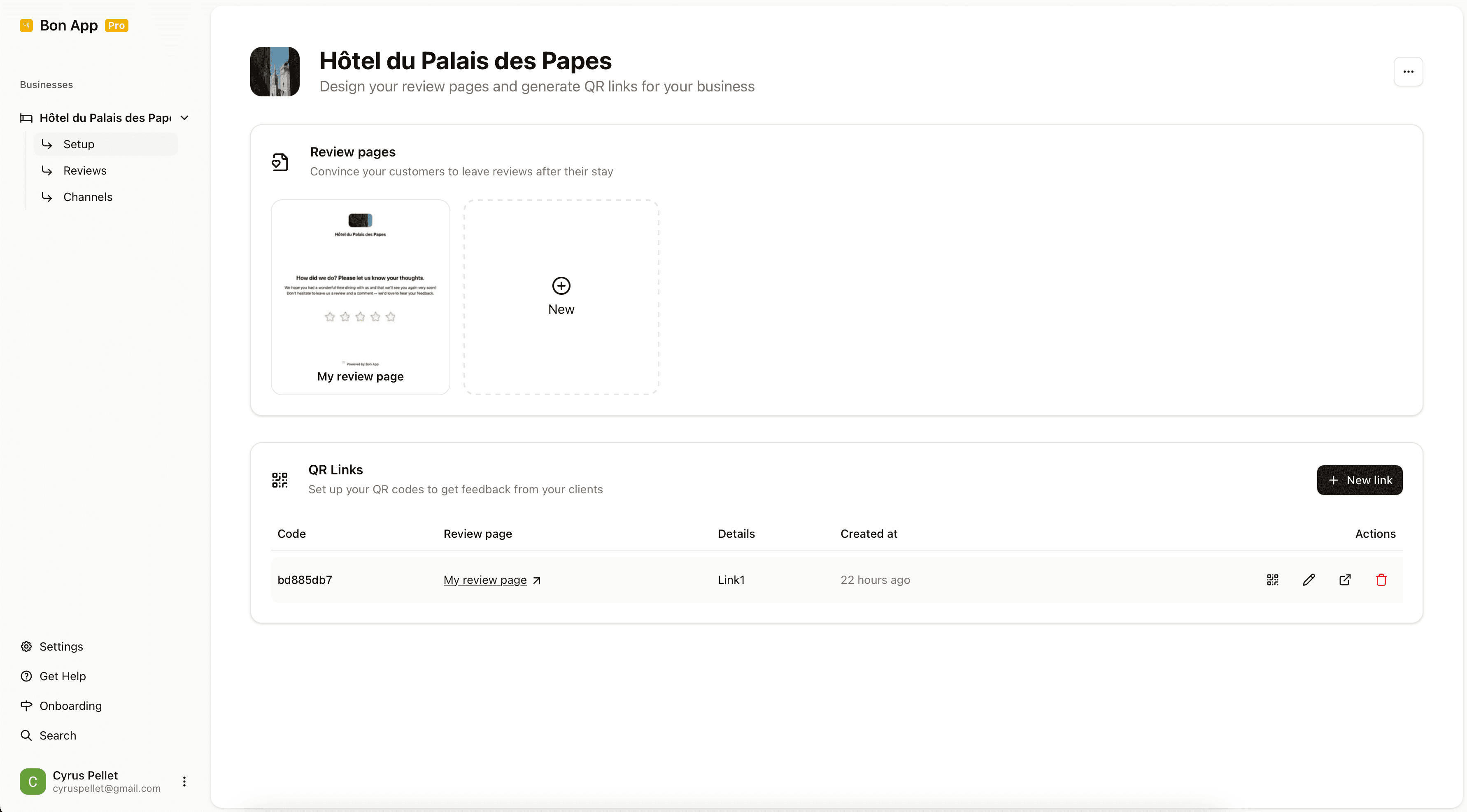 app screen